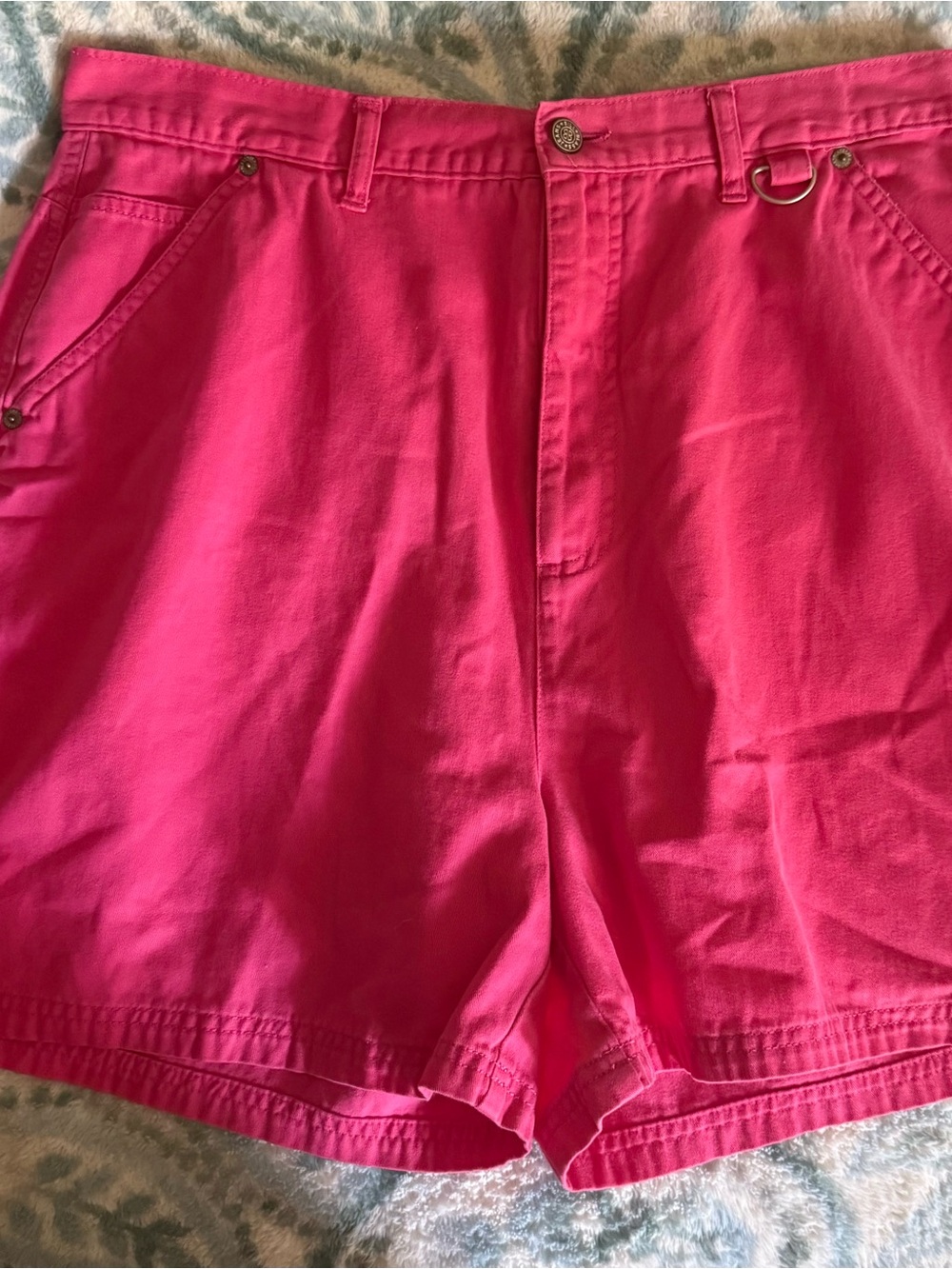 bill blass Hot Pink High-Rise Cotton Shorts Size 14